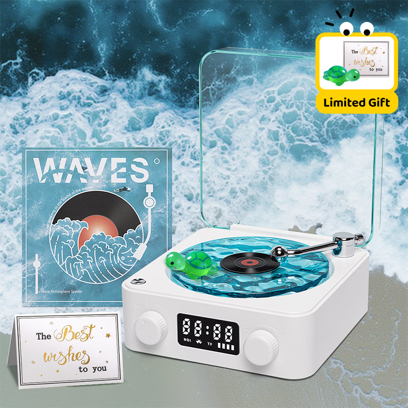 Limited-Time Offer Premium Waves Retro Bluetooth Vinyl Record Player 🎁