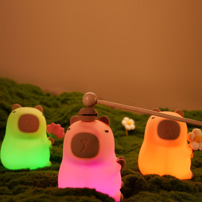 Squishy Silicone Capybara 2024 Night Light - Perfect Gift for Kids and Girls