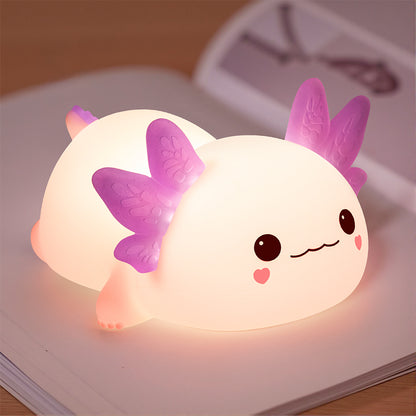 White Noise Axolotl Squish Night Light - Perfect Gift