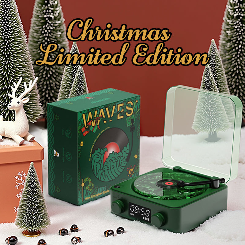 Limited-Time Offer Premium Waves Retro Bluetooth Vinyl Record Player 🎁