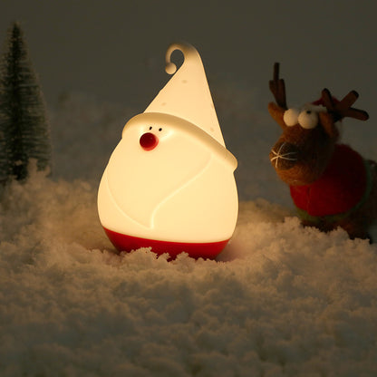 Squishy Silicone Santa LED Night Light - Perfect Gift for Kids and Girls