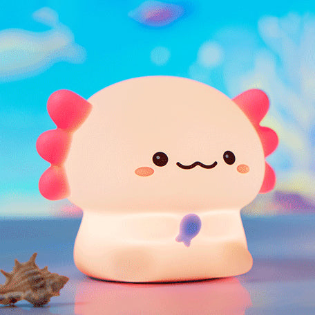 Squishy Silicone Little Axolotl LED Night Light - Perfect Gift for Kids and Girls