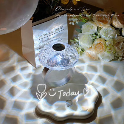 Diamond Ring Valentine's Day Brilliant LED Night Light - Perfect Gift for Girls