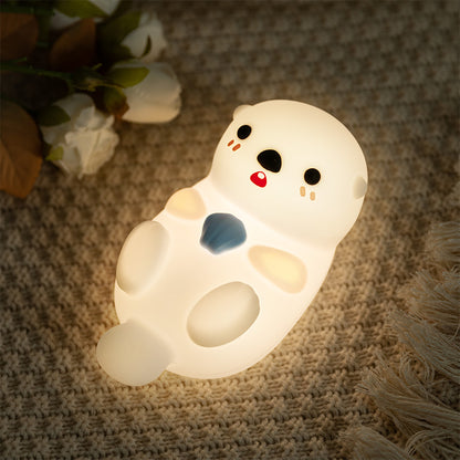 MeWaii® Otter Squishy Silicon LED Night Light - Tap Lamp, Best Gift for Kids and Girls