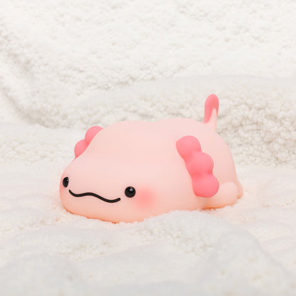 Squishy Silicone Lazy Axolotl LED Night Light - Perfect Gift for Kids and Girls