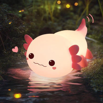 White Noise Axolotl Squish Night Light - Perfect Gift