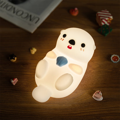 MeWaii® Otter Squishy Silicon LED Night Light Limited - Tap Lamp, Best Gift for Kids and Girls