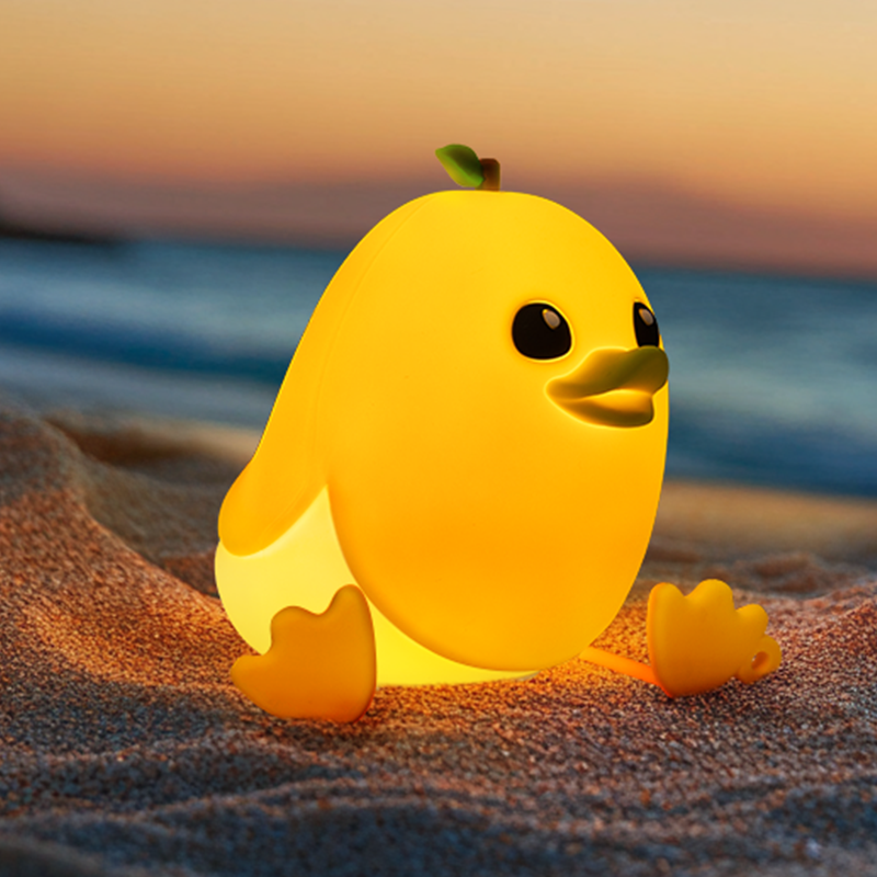 MeWaii Mango Duck Night Light LED Squishy Silicone Tap Lamp Meilleur cadeau pour bébé et fille