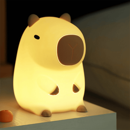 MeWaii® Pink Capybara Squishy Silicone LED Night Light - Perfect Gift for Kids and Girls