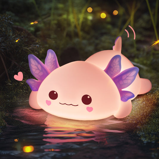 Veilleuse LED en silicone MeWaii® Axolotl Squishy - Cadeau idéal pour les enfants et les filles