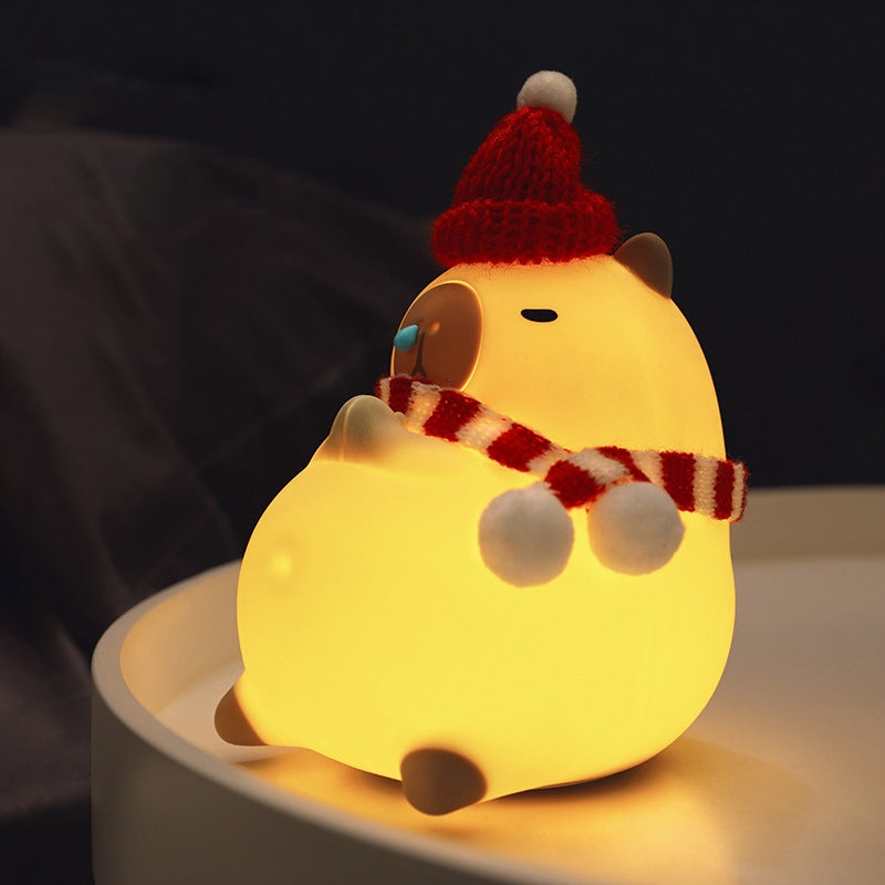 Squishy Silicone Snotty Capybara LED Night Light - Perfect Gift for Kids and Girls