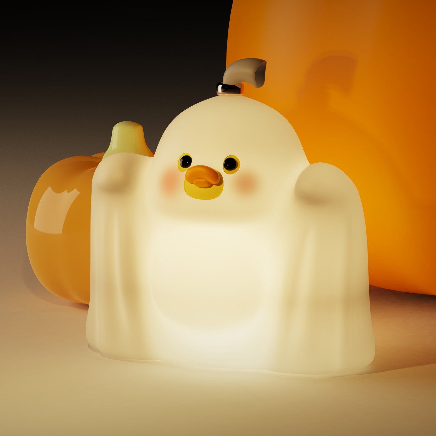 Squishy Silicone Halloween Duck LED Night Light - Perfect Gift for Kids and Girls