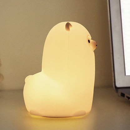 Squishy Silicone Alpaca LED Night Light - Perfect Gift for Kids and Girls