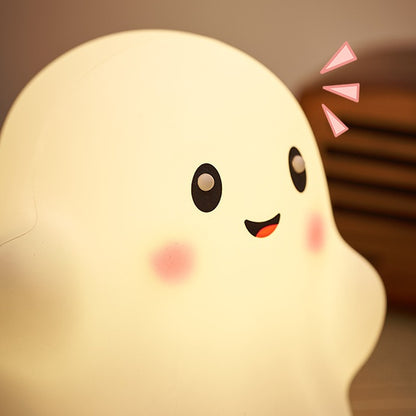 Squishy Silicone Cute Ghost LED Night Light - Perfect Gifts