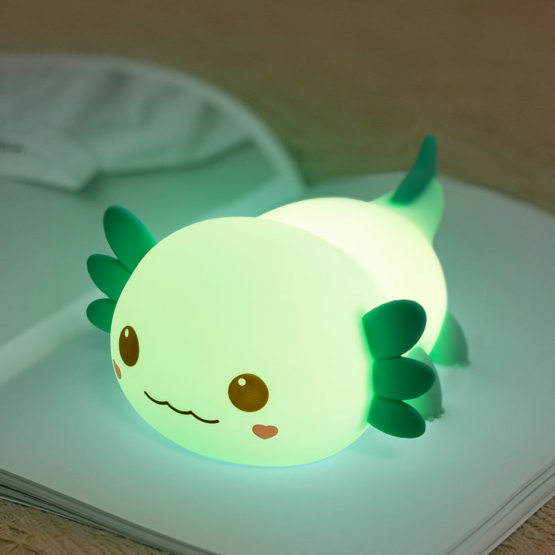 Veilleuse LED en silicone MeWaii® Lovely Axolotl Squishy - Cadeau idéal pour les enfants et les filles