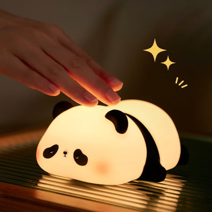 White Noise Cute Panda Night Light LED Squishy Tap Lamp Best Gift for Baby and Girl