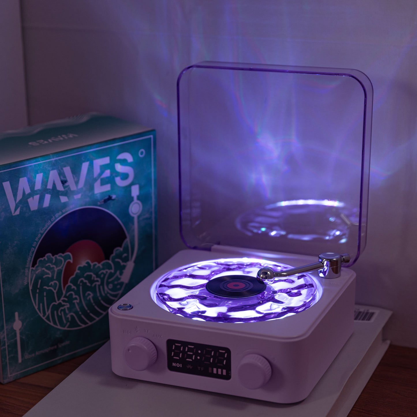 Tourne-disque vinyle Bluetooth rétro Waves