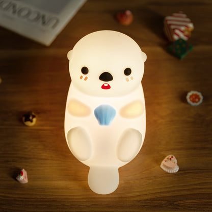 MeWaii® Otter Squishy Silicon LED Night Light Limited - Tap Lamp, Best Gift for Kids and Girls