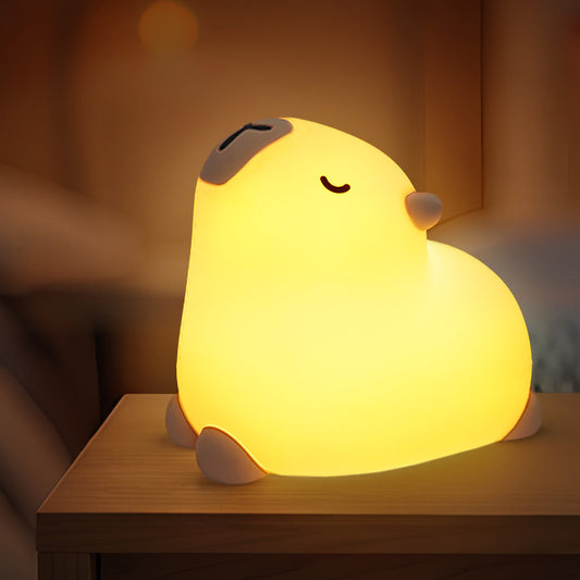 Squishy Silikon Yoga Capybara LED-Nachtlicht - perfektes Geschenk für Kinder und Mädchen