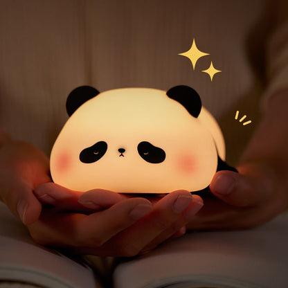 White Noise Cute Panda Night Light LED Squishy Tap Lamp Best Gift for Baby and Girl