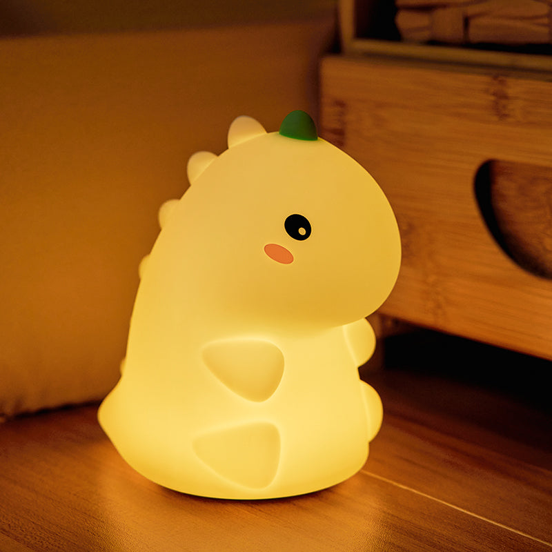 Veilleuse LED en silicone souple en forme de dinosaure - Cadeau idéal pour les enfants et les filles