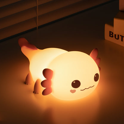 Veilleuse LED en silicone MeWaii® Lovely Axolotl Squishy - Cadeau idéal pour les enfants et les filles