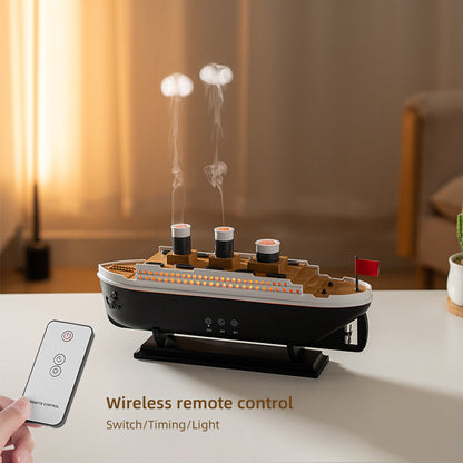 Cruise Ship - shaped Aroma Diffuser with Jellyfish Spray