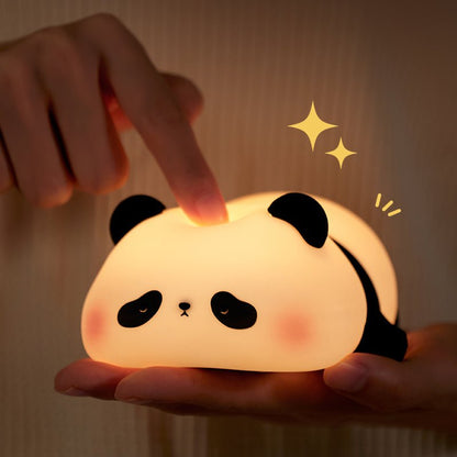 White Noise Cute Panda Night Light LED Squishy Tap Lamp Best Gift for Baby and Girl