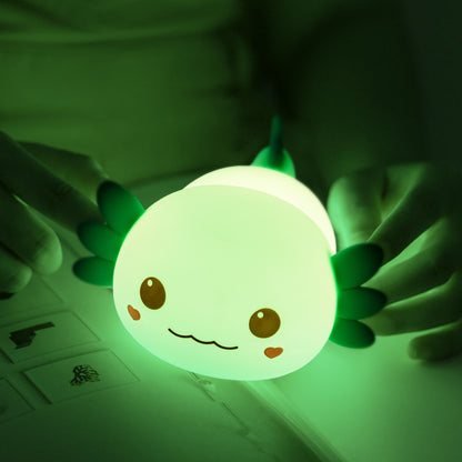 Veilleuse LED en silicone MeWaii® Lovely Axolotl Squishy - Cadeau idéal pour les enfants et les filles