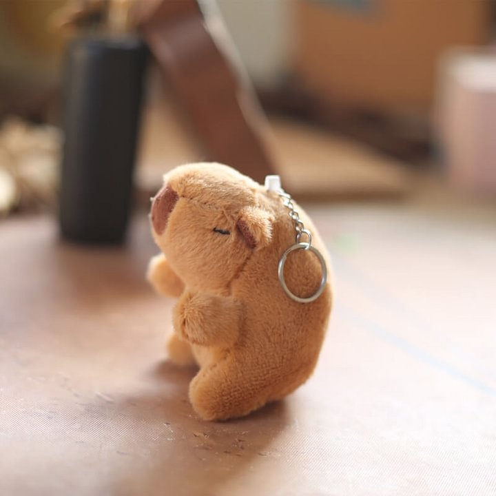 Cuteee Capybara Pendant Plush Toy Doll Bag Pendant Keychain Doll