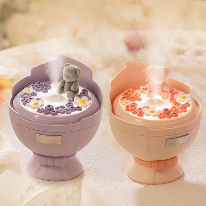 Bouquet Night Light Humidifier Portable Cute - Perfect Gift for Kids and Girls