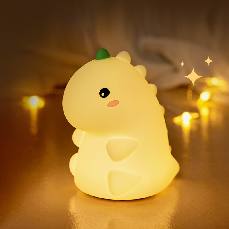 Veilleuse LED en silicone souple en forme de dinosaure - Cadeau idéal pour les enfants et les filles