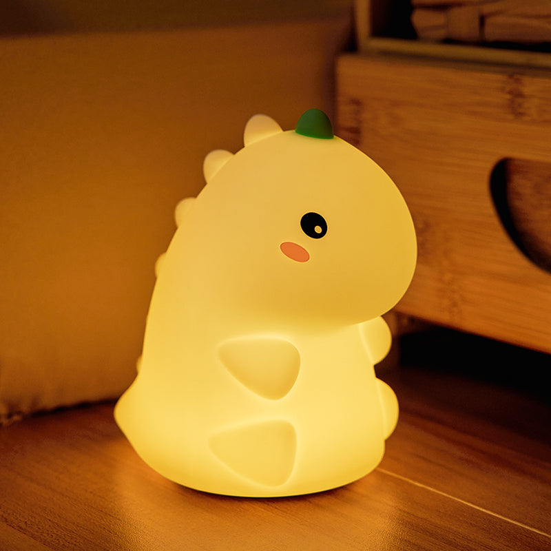 Veilleuse LED en silicone souple en forme de dinosaure - Cadeau idéal pour les enfants et les filles