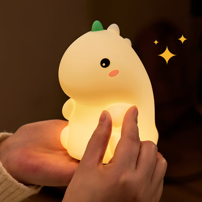 Veilleuse LED en silicone souple en forme de dinosaure - Cadeau idéal pour les enfants et les filles