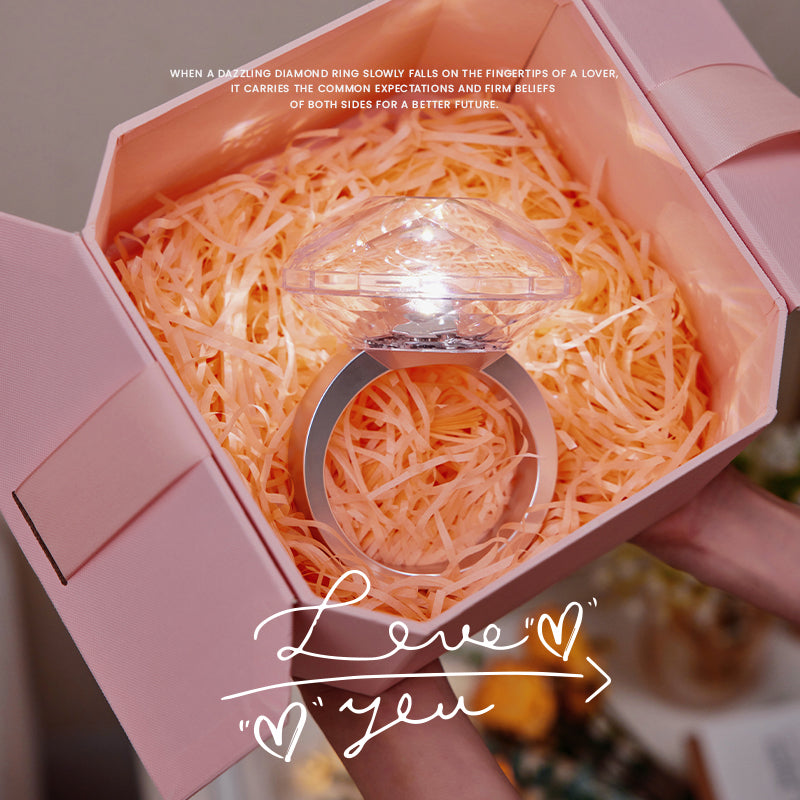 Diamond Ring Valentine's Day Brilliant LED Night Light - Perfect Gift for Girls