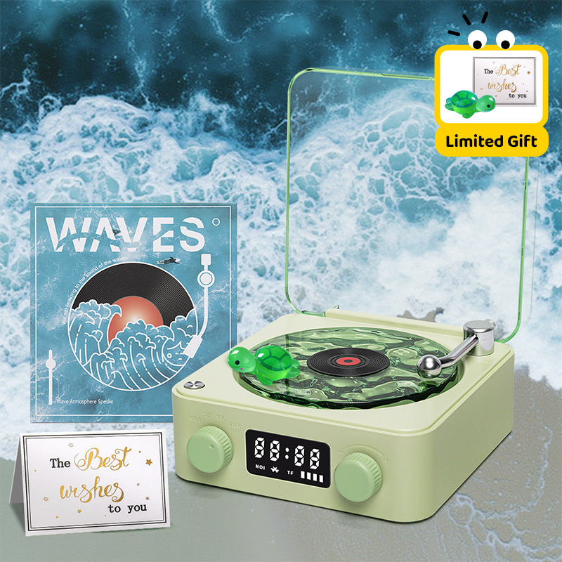 Premium Waves Retro Bluetooth Vinyl Record Player Light 🎁