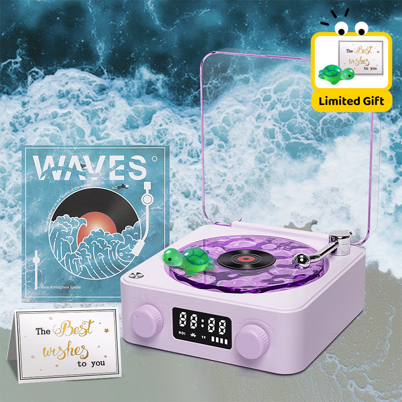 Premium Waves Retro Bluetooth Vinyl Record Player Light 🎁