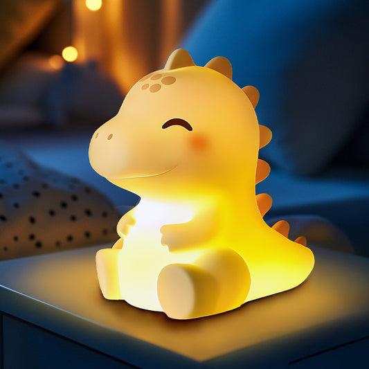 MeWaii® Squishy Silicone Dinosaur LED Night Light - Perfect Gift for Kids and Girls