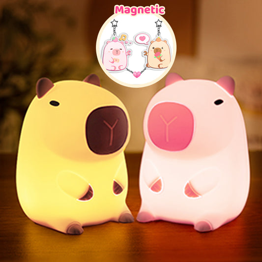 Capybara Tap Tap Lampe de nuit LED Meilleur cadeau pour bébé et filles