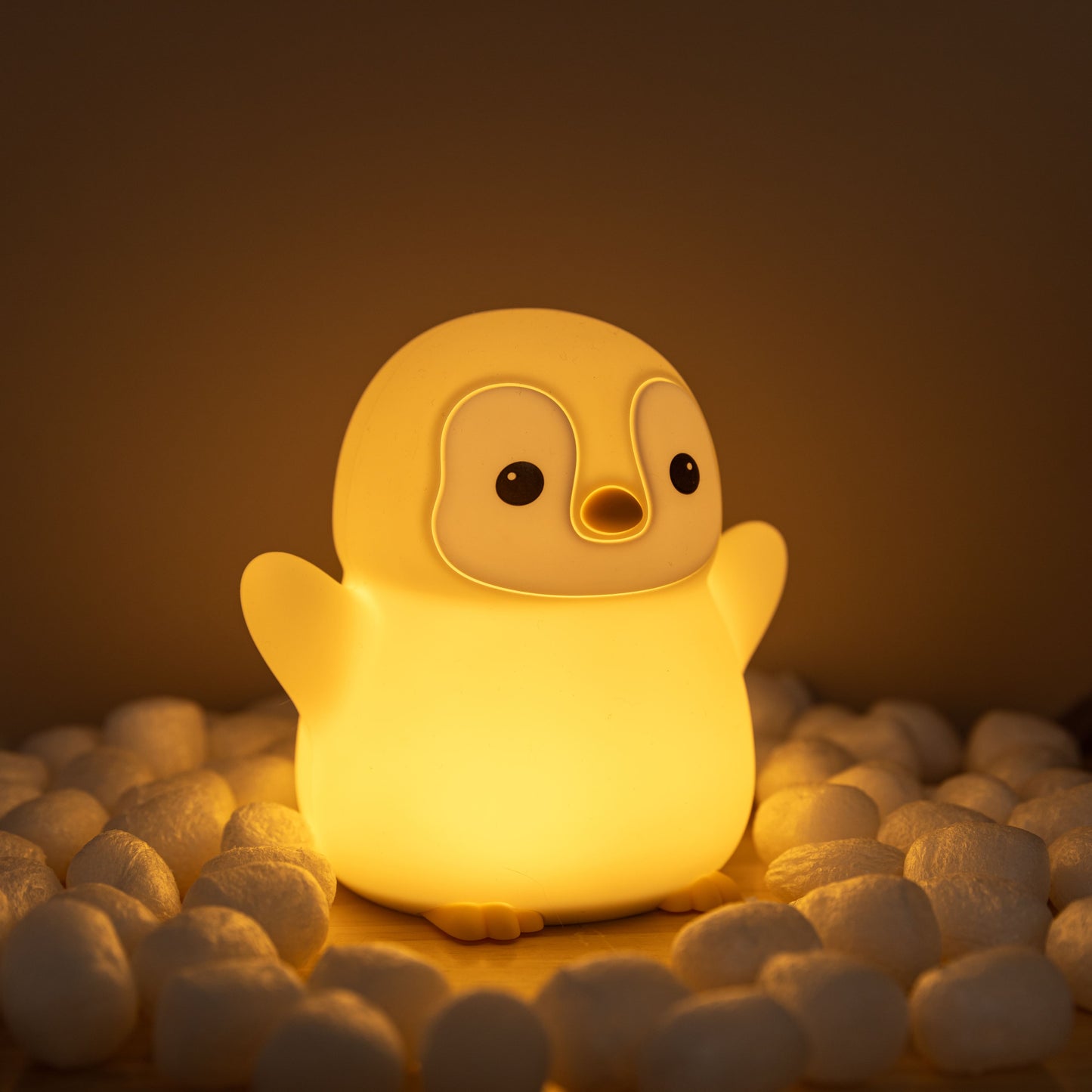 Squishy Silicone Little Penguin LED Night Light - Perfect Gift for Kids and Girls