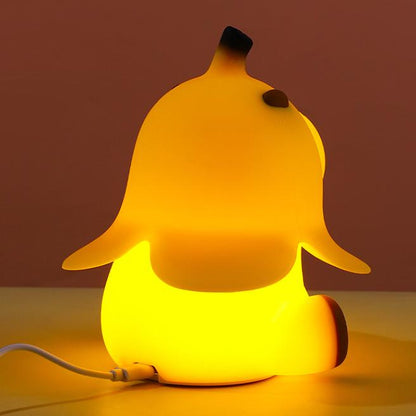 Squishy Silicone Capybara with Banana LED Night Light - Perfect Gift for Kids and Girls