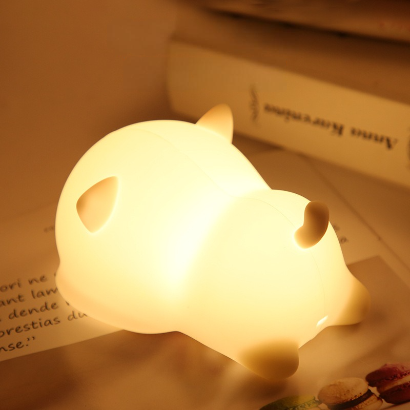 Squishy Silicone Purring Cat LED Night Light - Perfect Gift for Kids and Girls