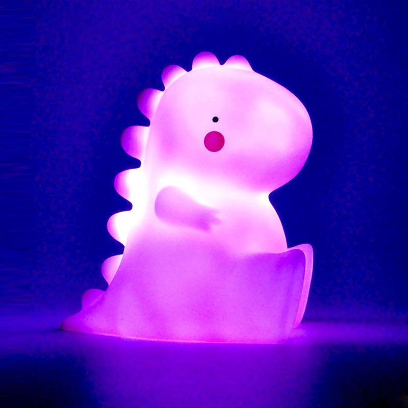 Veilleuse LED en silicone souple en forme de bébé dinosaure - Cadeau idéal pour les enfants et les filles