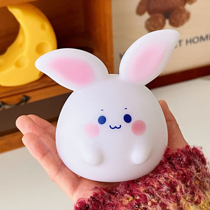 Squishy Silicone Mini Rabbit LED Lamp - Perfect Gift for Kids and Girls