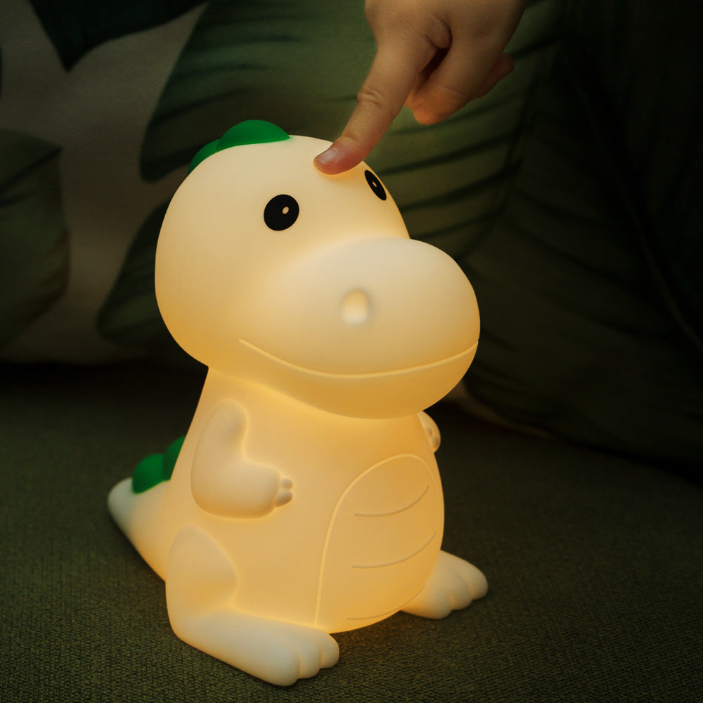 Veilleuse LED en silicone souple en forme de dinosaure - Cadeau idéal pour les enfants et les filles