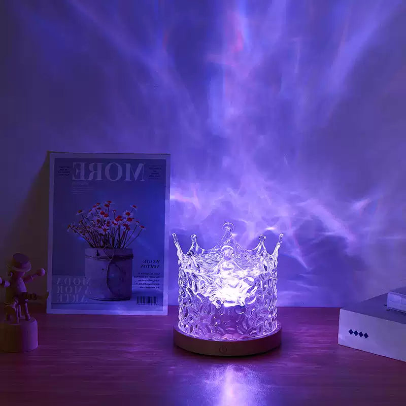 Crown Style Lamp Ocean Wave Projector Atmosphere Light