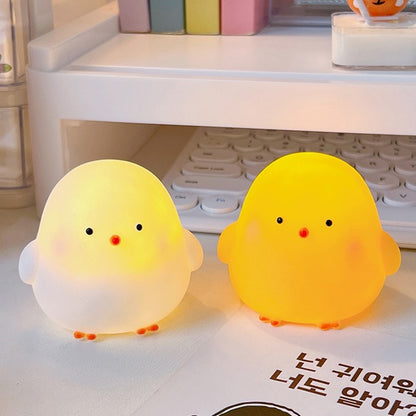 Squishy Silicone Yellow Chicky LED Lamp - Perfect Gift for Kids and Girls