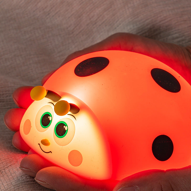 Squishy Silicone Ladybug LED Night Light - Perfect Gift for Kids and Girls