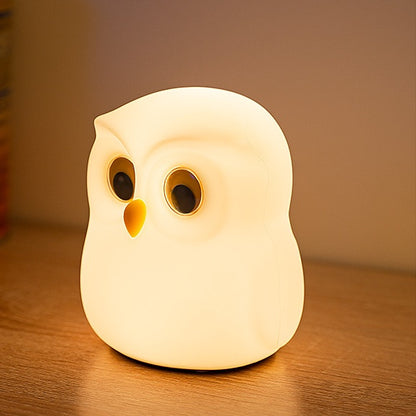 Squishy Silicone Little Owl LED Night Light - Perfect Gift for Kids and Girls