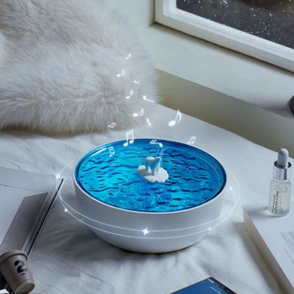 Polar Arctic Ocean Retro Bluetooth Record Player LED Night Light - Perfect Gift for Kids and Girls